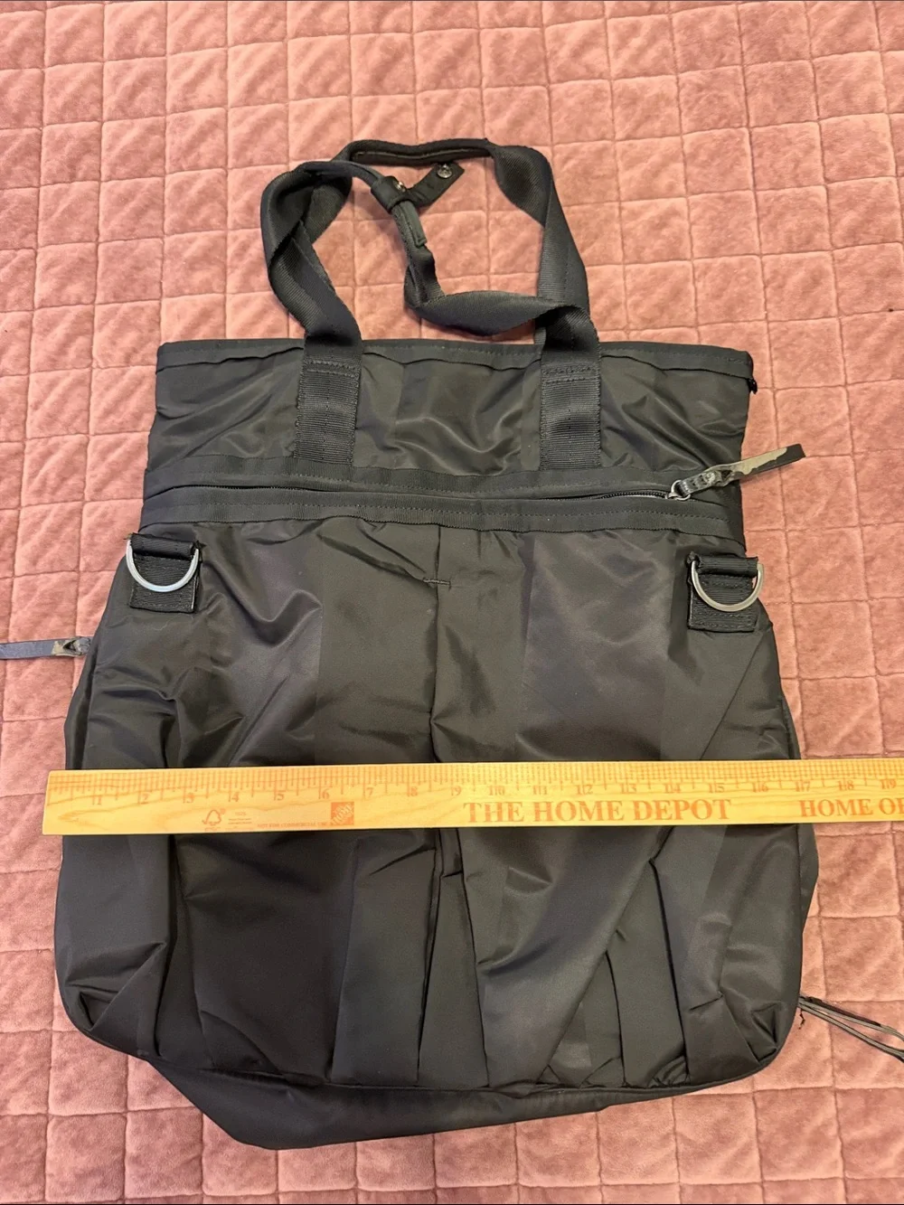 lululemon athletica Black Nylon Drawstring Tote